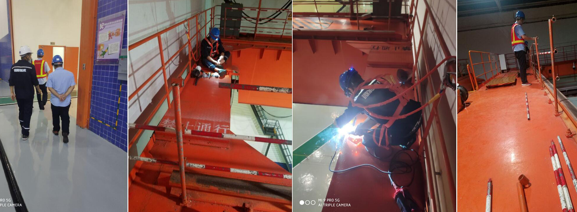 微特工程師進入現場進行施工